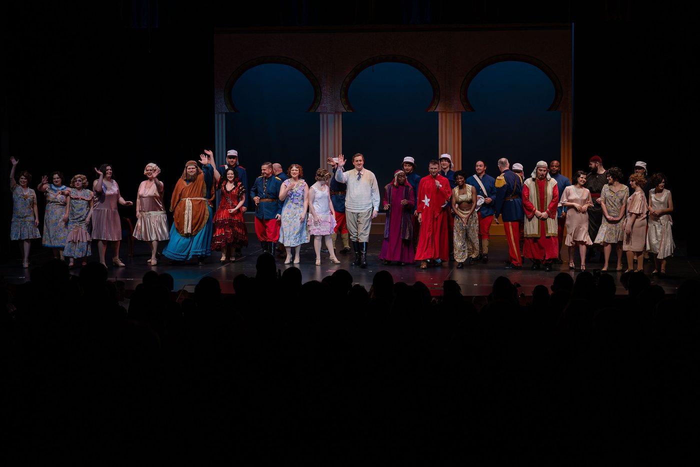 Curtain call beneath the Moorish arches