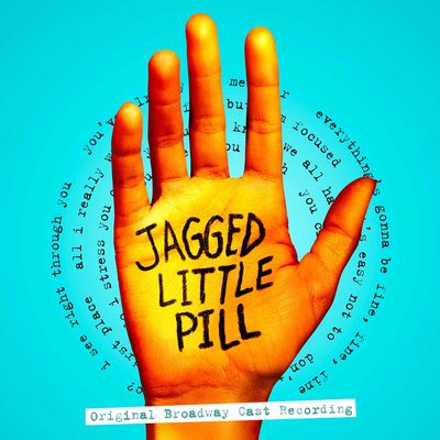 Jagged Little Pill poster art: an open hand with the show title written across the palm